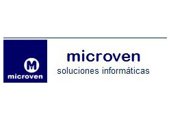 a logo with blue and white text